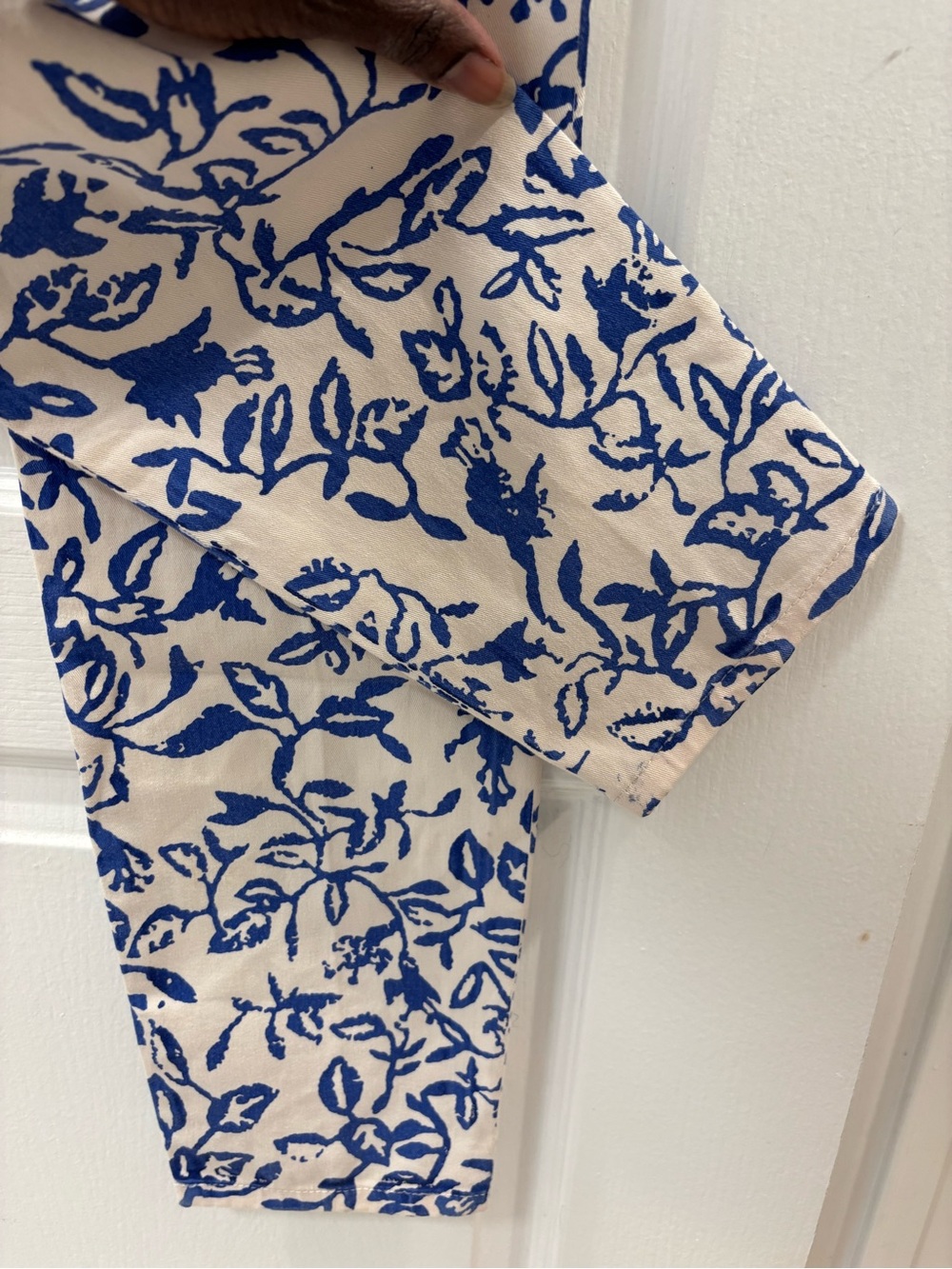 Current/Elliott x DVF Floral Blue White Watercolor Denim Jeans - Picture 6 of 16